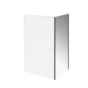 фото LN.100.FP.BLK.M Душевая боковая панель Lindo/Линдо, 100х195, матовый черный КЕРАМА МАРАЦЦИ