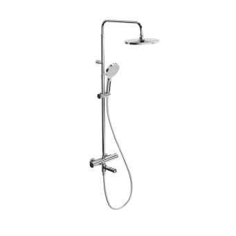 фото FO.302.KM.CR Душевая колонна Fonte/Фонте на 3 потока с пов.изливом с термостатическим смесителем, хром КЕРАМА МАРАЦЦИ