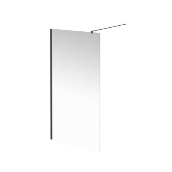 фото VE.100.WI.BLK.M Душевая перегородка Vetro/Ветро, 100х195, матовый черный КЕРАМА МАРАЦЦИ