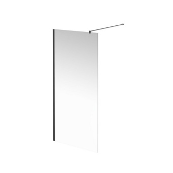 фото VE.90.WI.BLK.M Душевая перегородка Vetro/Ветро, 90х195, матовый черный КЕРАМА МАРАЦЦИ