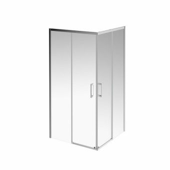 фото VE.100.SSD.CR Душевой уголок Vetro/Ветро, раздвижной, квадратный, 100х100х195, хром КЕРАМА МАРАЦЦИ