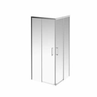 фото VE.90.SSD.CR Душевой уголок Vetro/Ветро, раздвижной, квадратный, 90х90х195, хром КЕРАМА МАРАЦЦИ