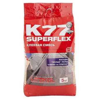 фото SUPERFLEX K77 Суперэластичная клеевая смесь для крупноформатной плитки - 5 кг КЕРАМА МАРАЦЦИ