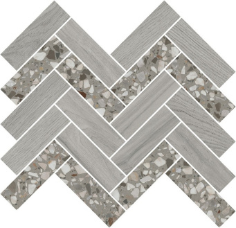 фото T042/SG5267 Монтиони мозаичный серый 34х35,5x0,9 декор КЕРАМА МАРАЦЦИ