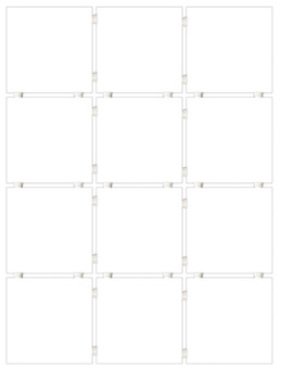 Фото 1146H Конфетти белый блестящий, полотно 29,8х39,8 из 12 частей 9,8х9,8 керамический гранит КЕРАМА МАРАЦЦИ
