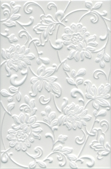 фото 8216 Аджанта цветы белый керамическая плитка КЕРАМА МАРАЦЦИ