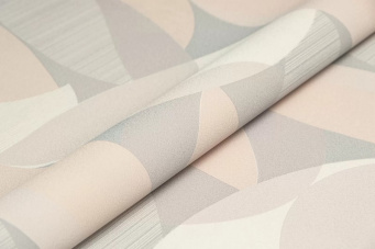 фото KM8505 Обои виниловые на флизелиновой основе Шафран мотив, бежевый, серый, листья KЕРАМА МАРАЦЦИ КЕРАМА МАРАЦЦИ