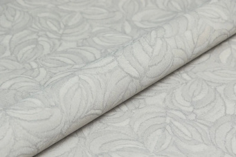 фото KM8614 Обои виниловые на флизелиновой основе Мираж база универсальная, серый, листья KЕРАМА МАРАЦЦИ КЕРАМА МАРАЦЦИ