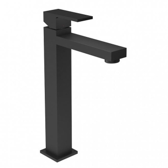 фото 66415KM.01.093 Смеситель для раковины Futura/Футура однорычажный высокий без донного клапана 3/8, матовый черный КЕРАМА МАРАЦЦИ