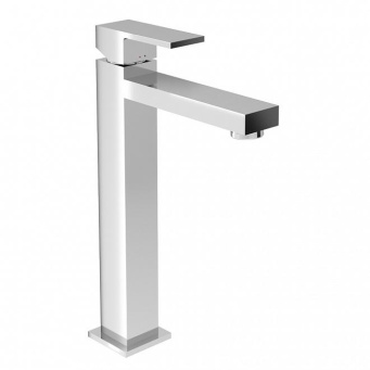 фото 66415KM.21.018 Смеситель для раковины Futura/Футура однорычажный высокий без донного клапана 3/8, хром КЕРАМА МАРАЦЦИ