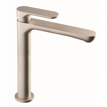 фото 69415KM.M0.070 Смеситель для раковины Ole/Оле однорычажный высокий без донного клапана, титановый атласный КЕРАМА МАРАЦЦИ