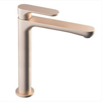 фото 69415KM.M0.071 Смеситель для раковины Ole/Оле однорычажный высокий без донного клапана, золотой атласный КЕРАМА МАРАЦЦИ