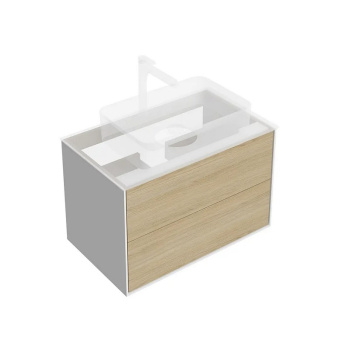 фото KMPMCb80MVc2 Тумба PLAZA Modern подвесная 80, push, 2 ящика, дуб виченца КЕРАМА МАРАЦЦИ