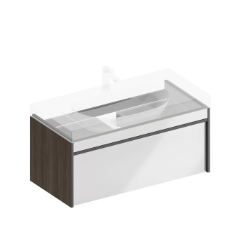 фото MOD.100.1+1/AR Тумба Modula/Модула подвесная 100 с ящиком 1+1, арабика КЕРАМА МАРАЦЦИ