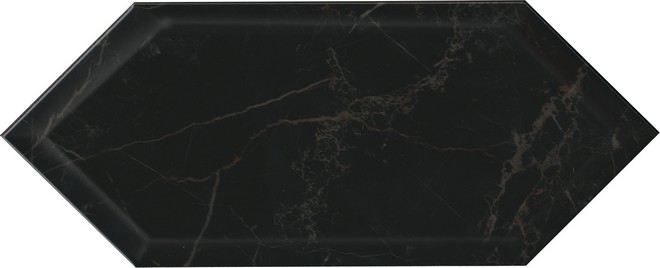 35010 Келуш грань черный глянцевый 14х34 керамическая плитка