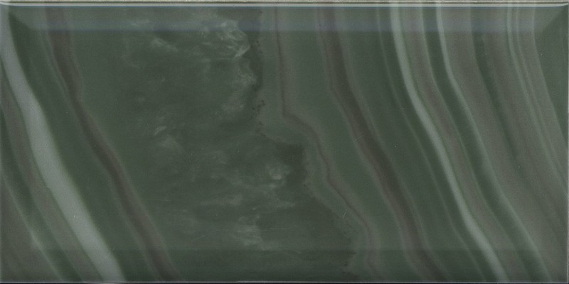 19077 Сеттиньяно зеленый грань глянцевый 9,9x20x0,92 керамическая плитка